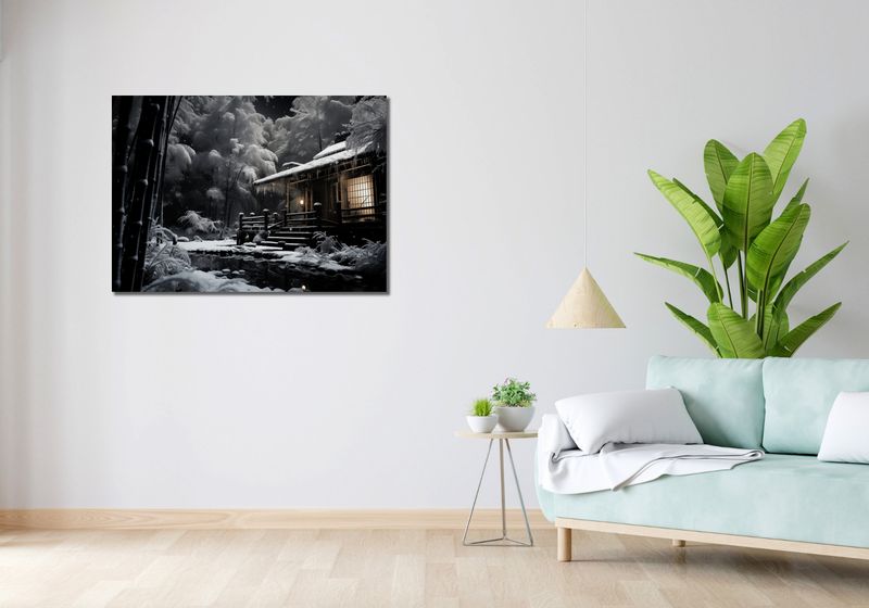 Obraz 100x70cm Tradycyjna Japońska Chatka zdjęcie 2