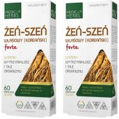 2x MEDICA HERBS Żeń-Szeń Właściwy Koreański 60K