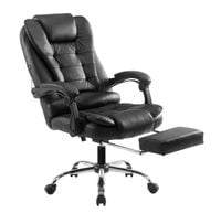 Biurowy fotel obrotowy ekoskóra. SL11. Czarny. PROMOCJA