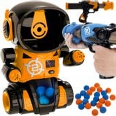 GŁODNY ROBOT GRA ZRĘCZNOŚCIOWA STRZELANIE DO CELU 2x PISTOLET 24 KULKI