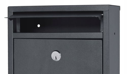 SKRZYNKA NA LISTY POCZTOWA POCZTĘ STALOWA ANTRACYT NA KLUCZYK Z OKIENKIEM na Arena.pl