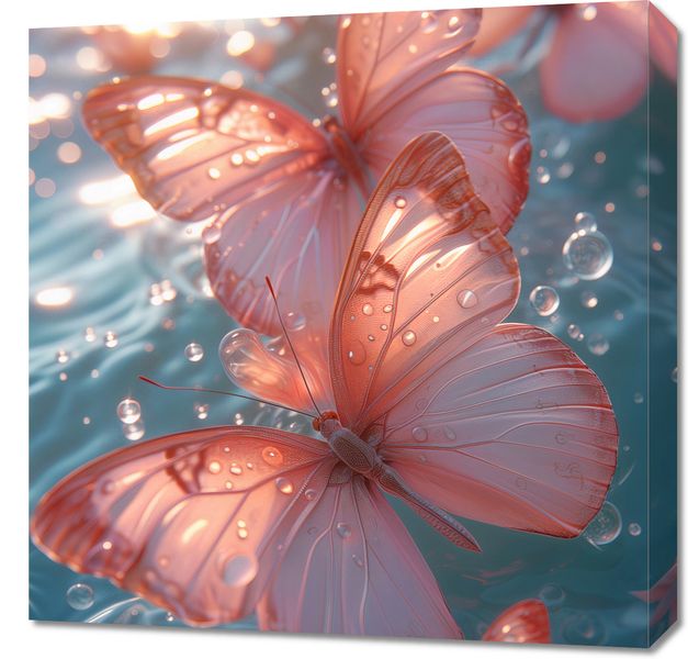 Obraz 60x60cm Świetliste Motyle zdjęcie 1