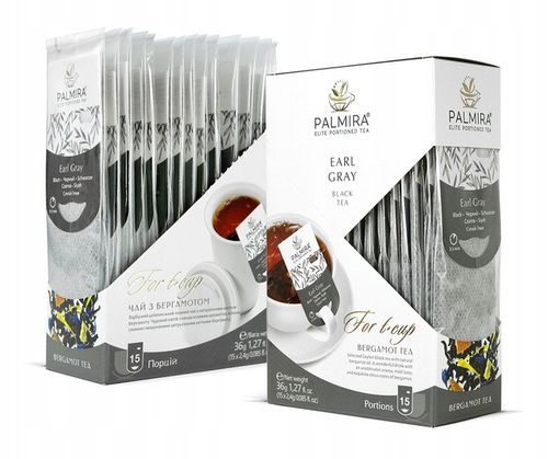 Herbata czarna liściasta Earl gray olej bergamotki Deluxe Palmira 15 saszet na Arena.pl