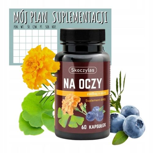 Skoczylas Na OCZY z borówką i luteiną 60 kaps. + Naklejka z planem GRATIS! na Arena.pl