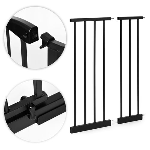 Bramka barierka zabezpieczająca 74-132 cm na schody i drzwi stal czarna na Arena.pl