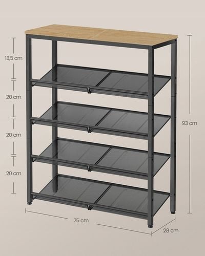 Szafka na Buty Regał Półka Sonoma Nowoczesna Solidna Do Korytarza Holu na Arena.pl