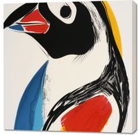 Obraz 100x100cm Portret Ptaka