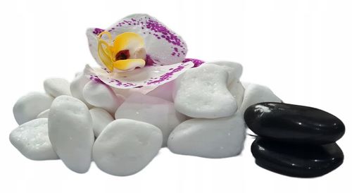 KAMIEŃ BIAŁY THASSOS OTOCZAK 1-2cm KAMIEŃ DEKORACYJNY DO OGRODU 20kg na Arena.pl