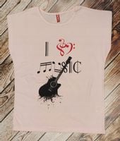 Damska bluzka koszulka damski t-shirt gitara XL