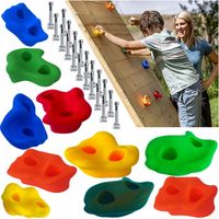 UCHWYTY DO WSPINACZKI KAMIENIE DLA DZIECI skałki wspinania KOLOROWE MOCNE