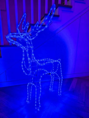 Renifer LED Świąteczny Świecący Figurka Na Zewnątrz XL 85 Duży Niebieski na Arena.pl