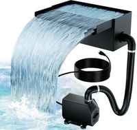 Wodospad do stawu Biling 20cm stal nierdzewna pompa 40W 2500L/H POWYSTAWOWY