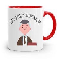 Dla Dyrektora Kubek Czerwony Najlepszy Dyrektor Z Nadrukiem Ze Zdjęciem