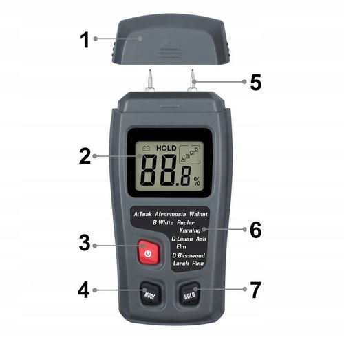 Wilgotnościomierz do drewna Miernik wilgotności drewna WYŚWIETLACZ LCD na Arena.pl