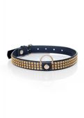 fetish b   series collar with crystals 2 cm gold