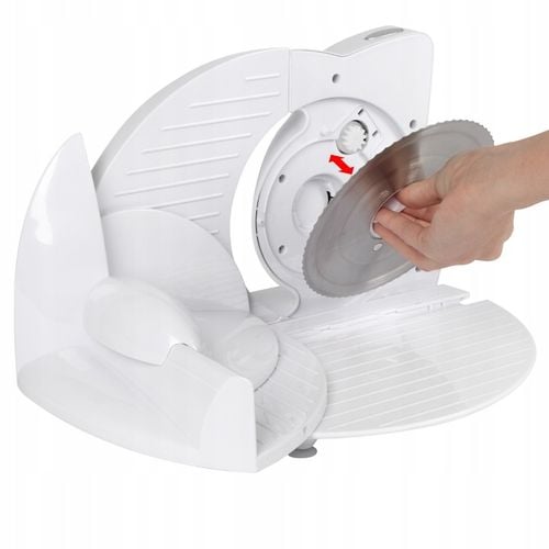 Mała KRAJALNICA do Chleba Wędlin Sera Składana ELEKTRYCZNA BIAŁA MOCNA na Arena.pl