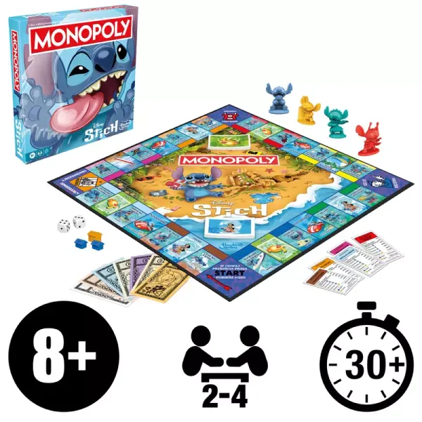 Monopoly Stitch, gra Hasbro, wersja polska zdjęcie 5