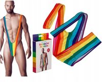 Mankini tęcza strój kąpielowy borata stringi facet