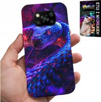 ETUI DO XIAOMI POCO X3 - WĄŻ KOBRA GRZECHOTNIK GADY CASE + FOLIA