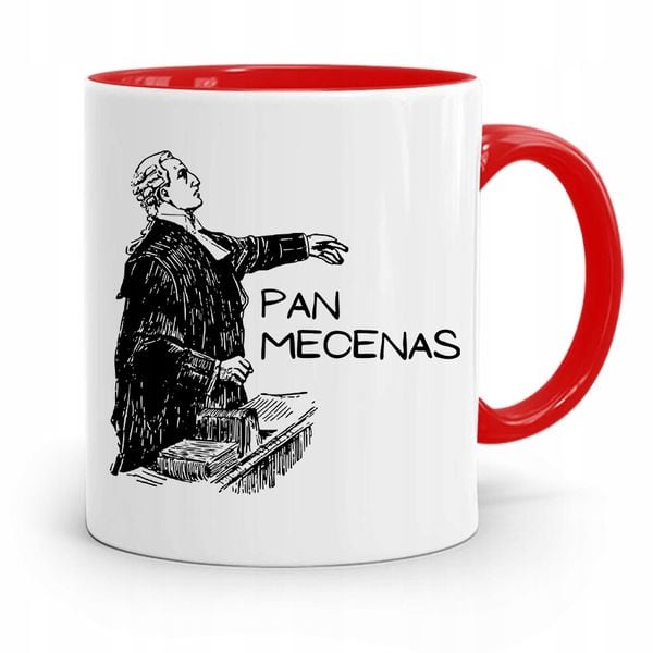 Kubek Czerwony Prawnika Mecenasa Pan Mecenas Z Nadrukiem Ze Zdjęciem zdjęcie 1