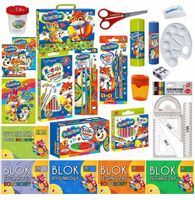 BAMBINO Wyprawka Szkolna zestaw plastyczny 22el + teczka 4,5cm