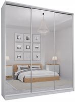 SZAFA PRZESUWNA 190 x 250 3D MAX - BIAŁA LUSTRO P