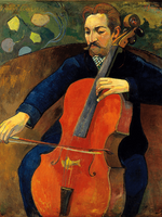 Reprodukcja obrazu The Violoncellist Schneklud - Paul Gauguin Rozmiar - 70x50