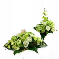 Sztuczne kwiaty stroik na grób zestaw na cmentarz