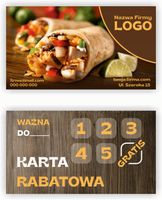 Karty stałego klienta RABATOWE 120 szt LOGO nazwa firmy kebab fast food