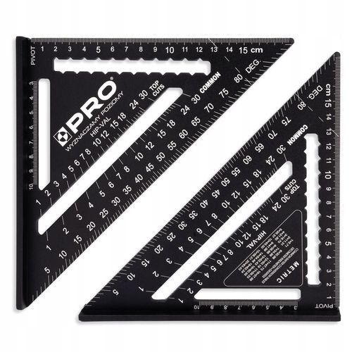 KĄTOWNIK STOLARSKI CIESIELSKI ALUMINIOWY PRZYMIAR KĄTOMIERZ BUDOWLANY 175mm na Arena.pl