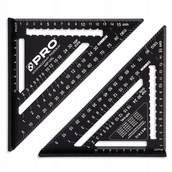 KĄTOWNIK STOLARSKI CIESIELSKI ALUMINIOWY PRZYMIAR KĄTOMIERZ BUDOWLANY 175mm zdjęcie 8