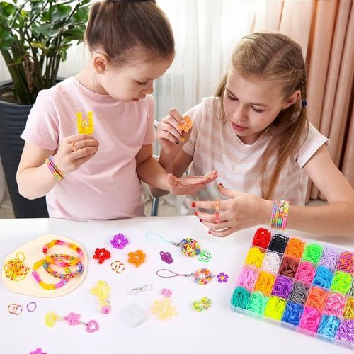GUMKI DO ROBIENIA BRANSOLETEK DUŻY ZESTAW 6800 ELEMENTÓW XXL DLA DZIECKA na Arena.pl