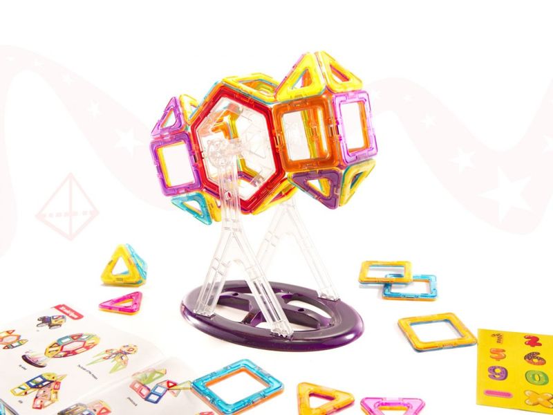 Kolorowe klocki magnetyczne MAGICAL MAGNET 52SZT zdjęcie 11
