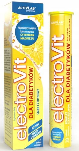5x ELECTROVIT DLA DIABETYKÓW ELEKTROLITY BEZ CUKRU 100 tabletek musujących na Arena.pl