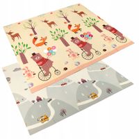 2 x MATA PIANKOWA EDUKACYJNA DLA DZIECI DWUSTRONNA XPE SKŁADANA 180x200 MAT