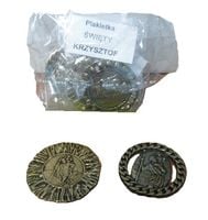 plakietka metalowa św. krzysztof  10szt.