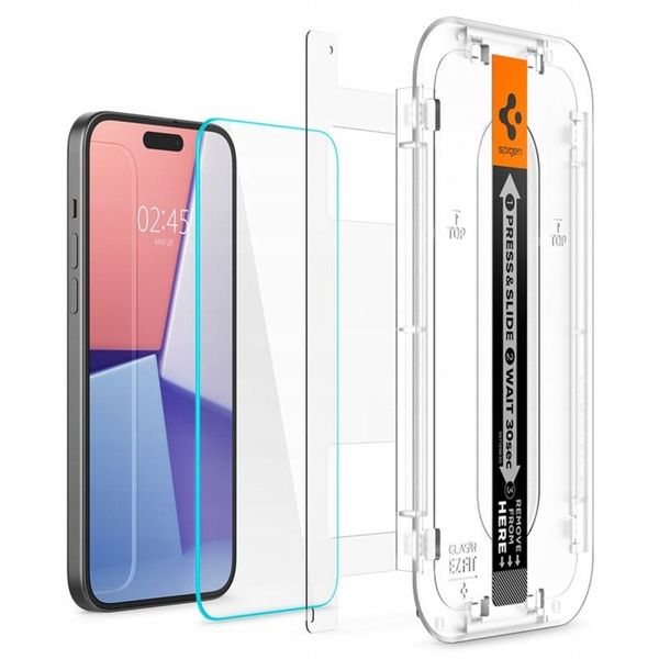 2x Szkło ochronne do Apple iPhone 15, Spigen zdjęcie 10