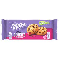 Milka Pieguski Choco Cookies z kawałkami czekolady m i rodzynkami 135g