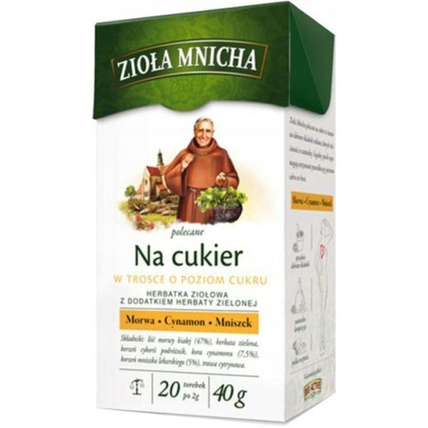 BIG ACTIVE HERBATA ZIOŁA MNICHA NA CUKIER 20TB zdjęcie 1