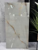 Polerowany gres marmurowy 120x60 perłowa baza, złoto-miedziane żyły POŁYSK