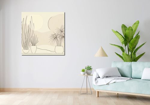 Obraz 90x90cm Roślinność w Pastelu na Arena.pl