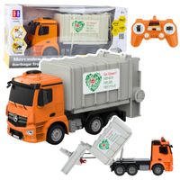 Mercedes-Benz Antos Śmieciarka Zdalnie Sterowana RC Pomarańczowa 1:26