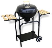 GRILL OKRĄGŁY Z PÓŁKAMI Z POKRYWĄ  RUSZT CHROMOWANY ŚR. 43CM - W-99270