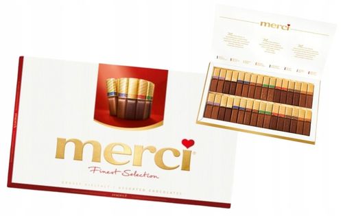 Podziękowanie dziękuje Bombonierka Merci 400g Storck prezent czekoladki na Arena.pl