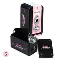 plug analny, korek metalowy z kryształkiem. stymulacja odbytu. pudełko