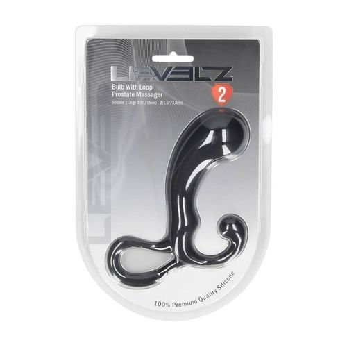 Bulb With Loop Silicone Prostate Massager - L - Black na Arena.pl