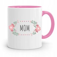 Kubek Różowy Prezent Dla Mamy Matki Mom Prezent Z Nadrukiem Ze Zdjęciem