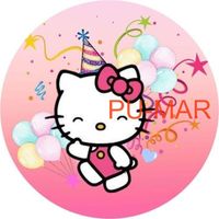 Opłatek na tort HELLO KITTY Kot Kotek Postać Tekst Gratis