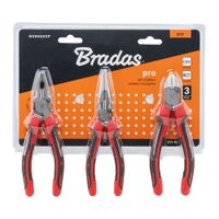 Szczypce Niklowane Zestaw 3 Sztuki Uniwersalne CRV DIY-PL13/1SET Bradas