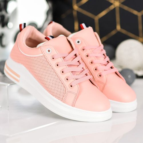 Pudrowe Trampki Na Platformie r.40 na Arena.pl